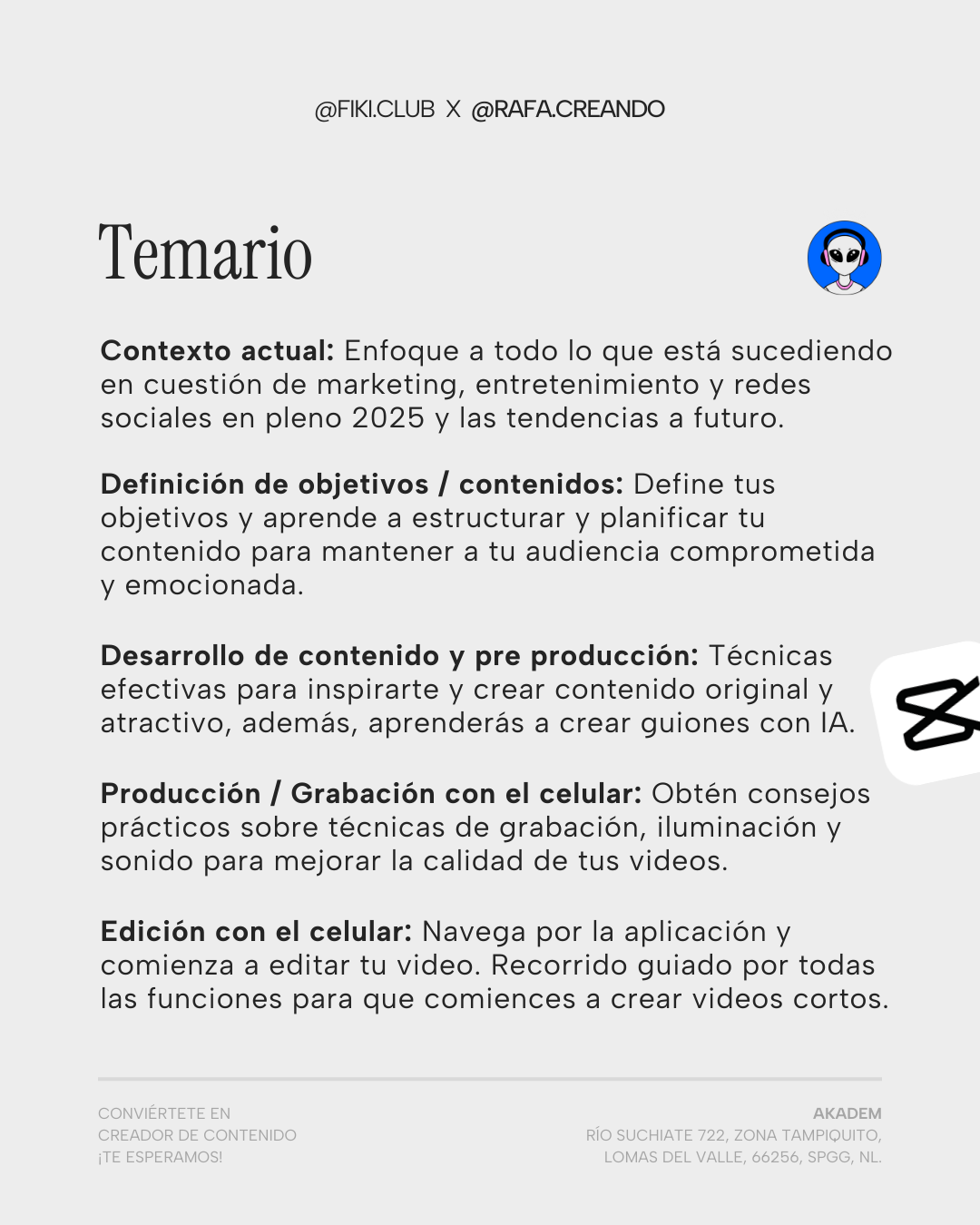 Conviértete en Creador de Contenido | MONTERREY 2025