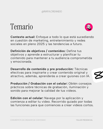 Conviértete en Creador de Contenido | Mérida junio 2025